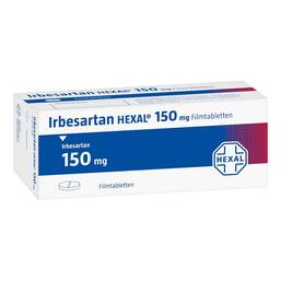 Abbildung: Irbesartan Hexal 150 mg Filmtabletten 28 St, Filmtabletten PZN 09671931