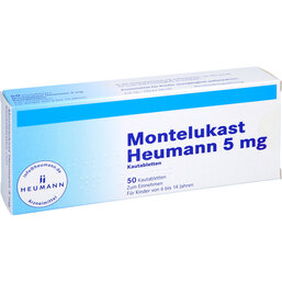 Abbildung: Montelukast Heumann 5 mg Kautabletten 50 St, Kautabletten PZN 09673522