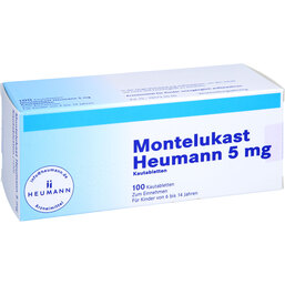 Abbildung: Montelukast Heumann 5 mg Kautabletten 100 St, Kautabletten PZN 09673539