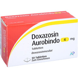Abbildung: Doxazosin Aurobindo 4 mg Tabletten 50 St, Tabletten PZN 09673634