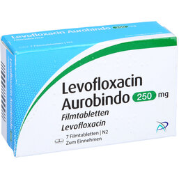 Abbildung: Levofloxacin Aurobindo 250 mg Filmtabletten 7 St, Filmtabletten PZN 09673717