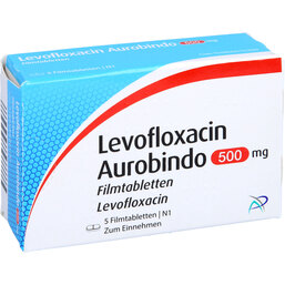 Abbildung: Levofloxacin Aurobindo 500 mg Filmtabletten 5 St, Filmtabletten PZN 09673723