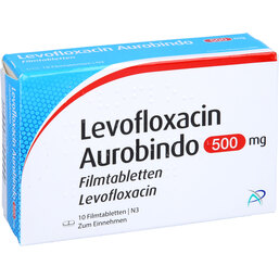 Abbildung: Levofloxacin Aurobindo 500 mg Filmtabletten 10 St, Filmtabletten PZN 09673752