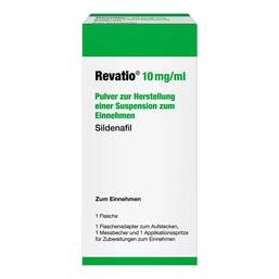 Abbildung: Revatio 10mg / ml Pulver zur Herstellung einer Suspension zum Einnehmen 1 St, Pulver zur Herstellung einer Suspension zum Einnehmen PZN 09684879