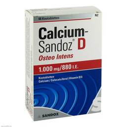 Abbildung: Calcium Sandoz D Osteo intens Kautabletten Kautabletten, 48 St PZN 09686252