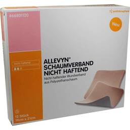 Abbildung: Allevyn Schaumverband 19x21 cm nicht haftend 12 St, Verband PZN 09686631