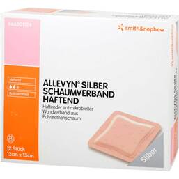 Abbildung: Allevyn Silber Schaumverband 12x13 cm haftend 12 St, Verband PZN 09686677