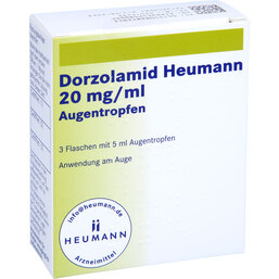Abbildung: Dorzolamid Heumann 20 mg / ml Augentropfen 3X5 ml, Augentropfen PZN 09687292