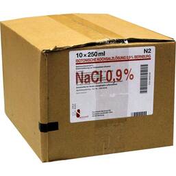 Abbildung: Isotonische Kochsalzlösung 0,9% Bernburg Infusionsl.PE 10X250 ml, Infusionslösung PZN 09693708