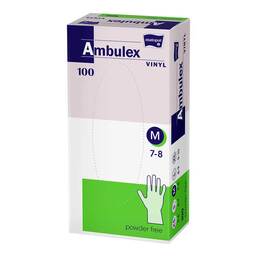 Abbildung: Ambulex Vinyl Untersuchung -Handschuhe ungepudert unsteril M 100 St, Handschuhe PZN 09700905