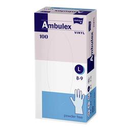 Abbildung: Ambulex Vinyl Untersuchung -Handschuhe ungepudert unsteril L 100 St, Handschuhe PZN 09700911