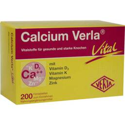 Abbildung: Calcium Verla Vital Filmtabletten Filmtabletten, 200 St PZN 09704837