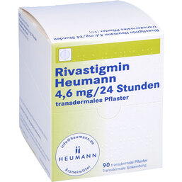 Abbildung: Rivastigmin Heumann 4,6 mg / 24 Std.transd.Pflaster 90 St, Pflaster transdermal PZN 09708479