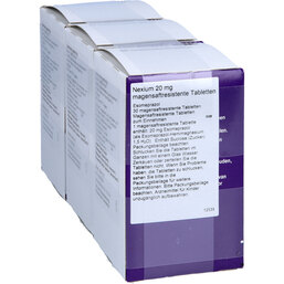 Abbildung: Nexium 20 mg magensaftresistente Tabletten 90 St, Tabletten magensaftresistent PZN 09709958