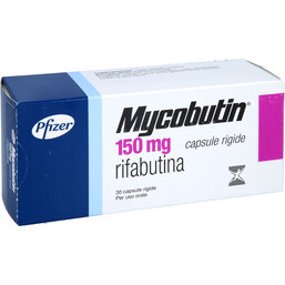 Abbildung: Mycobutin 150 mg Kapseln 30 St, Kapseln PZN 09711719