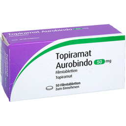 Abbildung: Topiramat Aurobindo 50 mg Filmtabletten 50 St, Filmtabletten PZN 09713799