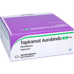 Abbildung: Topiramat Aurobindo 50 mg Filmtabletten 200 St, Filmtabletten PZN 09713813