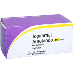Abbildung: Topiramat Aurobindo 100 mg Filmtabletten 100 St, Filmtabletten PZN 09713842