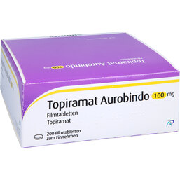 Abbildung: Topiramat Aurobindo 100 mg Filmtabletten 200 St, Filmtabletten PZN 09713859