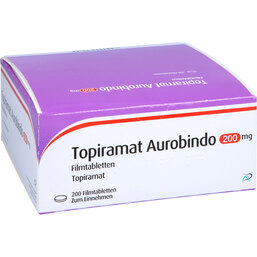 Abbildung: Topiramat Aurobindo 200 mg Filmtabletten 200 St, Filmtabletten PZN 09713888