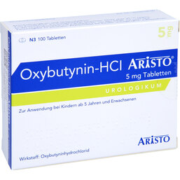 Abbildung: Oxybutynin HCL Aristo 5 mg Tabletten 100 St, Tabletten PZN 09714600