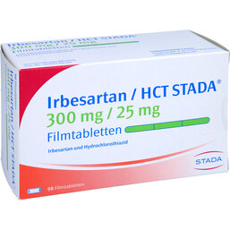 Abbildung: Irbesartan / HCT STADA 300 mg / 25 mg Filmtabletten 98 St, Filmtabletten PZN 09715189