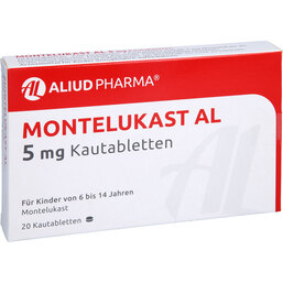 Abbildung: Montelukast AL 5 mg Kautabletten 20 St, Kautabletten PZN 09718420