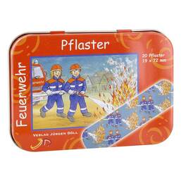 Abbildung: Kinderpflaster Feuerwehr Dose Pflaster, 20 St PZN 09718638