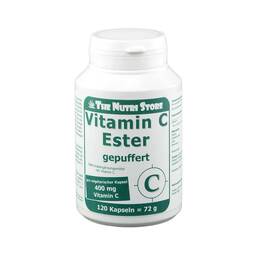 Abbildung: Vitamin C Ester 400 mg gepuffert vegetarische Kapseln 120 St, Kapseln PZN 09719508