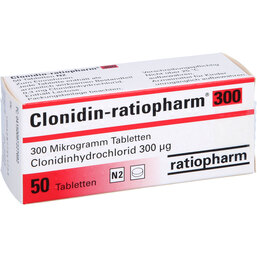 Abbildung: Clonidin ratiopharm 300 Tabletten 50 St, Tabletten PZN 09722769