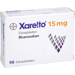 Abbildung: Xarelto 15 mg Filmtabletten 98 St, Filmtabletten PZN 09724538