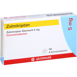 Abbildung: Zolmitriptan Glenmark 5 mg Schmelztabletten 6 St, Schmelztabletten PZN 09726589