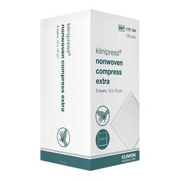 Abbildung: Klinion Vlieskompresse 10x10cm 8lagig unsteril 100 St, Kompressen PZN 09730579