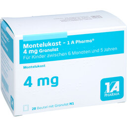 Abbildung: Montelukast 1A Pharma 4 mg Granulat 28 St, Granulat PZN 09731863