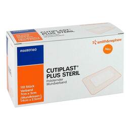 Abbildung: Cutiplast Plus steril 5x7 cm Verband 110 St, Verband PZN 09732561