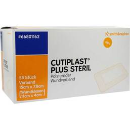 Abbildung: Cutiplast Plus steril 7,8x15 cm Verband 55 St, Verband PZN 09732590