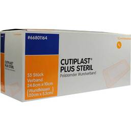 Abbildung: Cutiplast Plus steril 10x24,8 cm Verband 55 St, Verband PZN 09732615