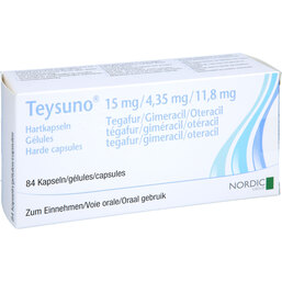Abbildung: Teysuno 15 mg / 4,35 mg / 11,8 mg Hartkapseln 84 St, Hartkapseln PZN 09736903