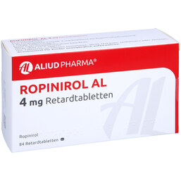Abbildung: Ropinirol AL 4 mg Retardtabletten 84 St, Retard-Tabletten PZN 09736955