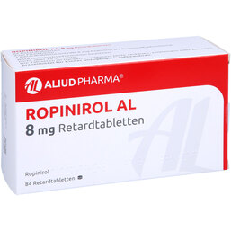 Abbildung: Ropinirol AL 8 mg Retardtabletten 84 St, Retard-Tabletten PZN 09736961