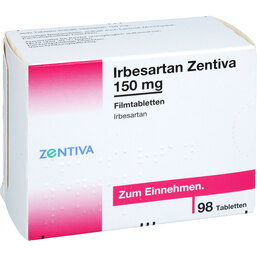 Abbildung: Irbesartan Zentiva 150 mg Filmtabletten 98 St, Filmtabletten PZN 09751937