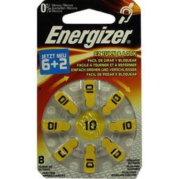Abbildung: Energizer Hörgerätebatterie 10 8 St PZN 09755496