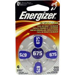 Abbildung: Energizer Hörgerätebatterie 675 4 St PZN 09755562
