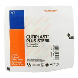 Abbildung: Cutiplast Plus steril 7,8x10 cm Verband 1 St, Verband PZN 09755579