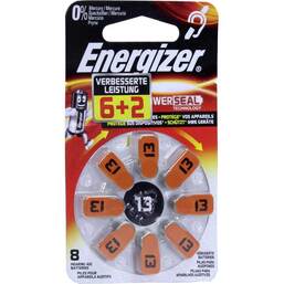 Abbildung: Energizer Hörgerätebatterie 13 8 St PZN 09755645