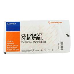 Abbildung: Cutiplast Plus steril 10x19,8 cm Verband 1 St, Verband PZN 09755651