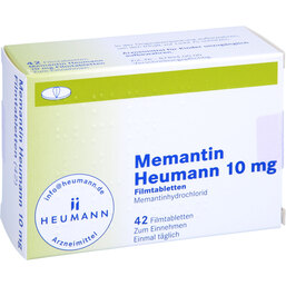 Abbildung: Memantin Heumann 10 mg Filmtabletten 42 St, Filmtabletten PZN 09759146