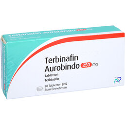 Abbildung: Terbinafin Aurobindo 250 mg Tabletten 28 St, Tabletten PZN 09763923