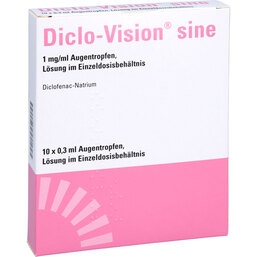 Abbildung: Diclo Vision sine 1mg / ml Augentropfen Single-Dose Unit 10X0.3 ml, Augentropfen PZN 09777380