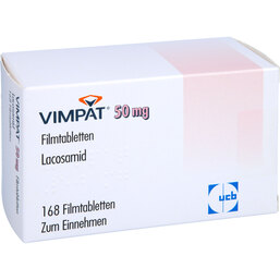 Abbildung: Vimpat 50 mg Filmtabletten 168 St, Filmtabletten PZN 09778416